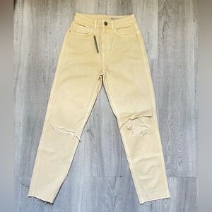 ASOS Light Yellow Mom Jeans